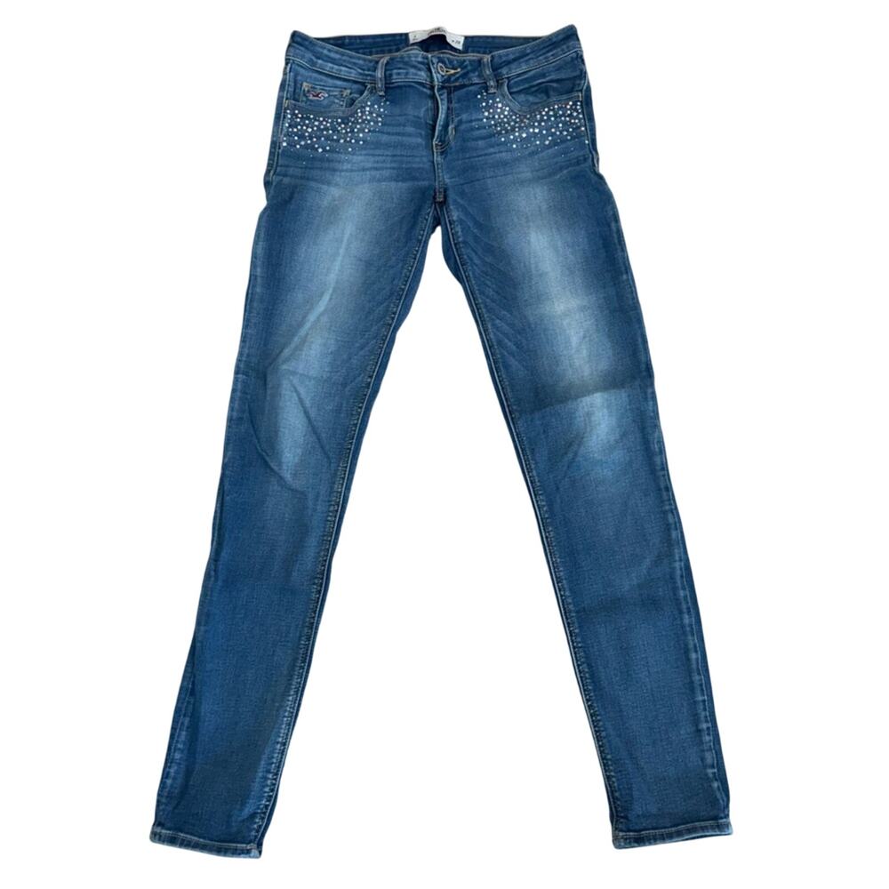 Hollister Women’s‎ Studded Bling Pocket Skinny Jeans Size 7